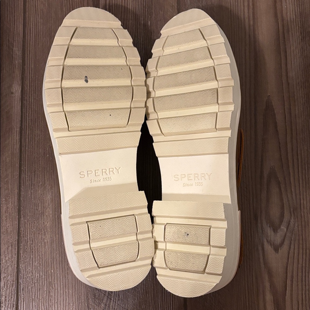 NIB Sperry chunky boat tan loafers in bronze - size 9.5 - Picture 2 of 6